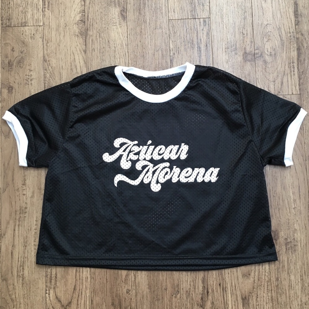 Bella Doña LA mesh jersey crop top XL